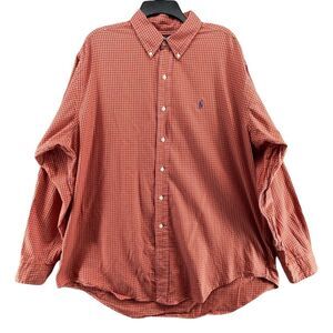 Ralph Lauren Shirt Mens XL Plaid Classic Fit Button Down Long Sleeve Logo Preppy
